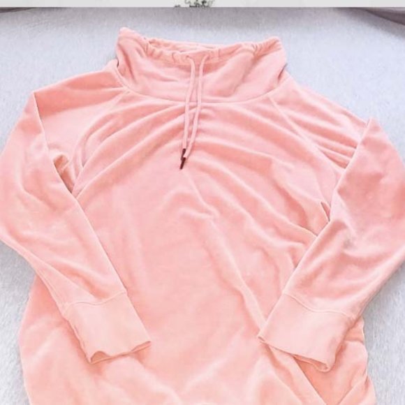 NWT Isabel Plus Maternity Velour Pullover Pink - Picture 5 of 5